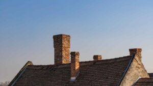 chimney on top of the roof