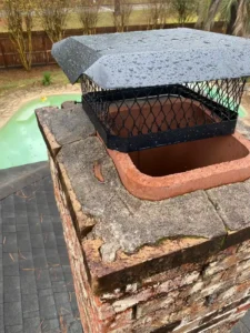 chimney cap repair-before- American Air Duct Services