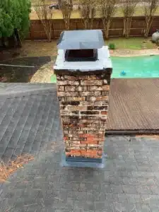 chimney crown repair-before- American Air Duct Services