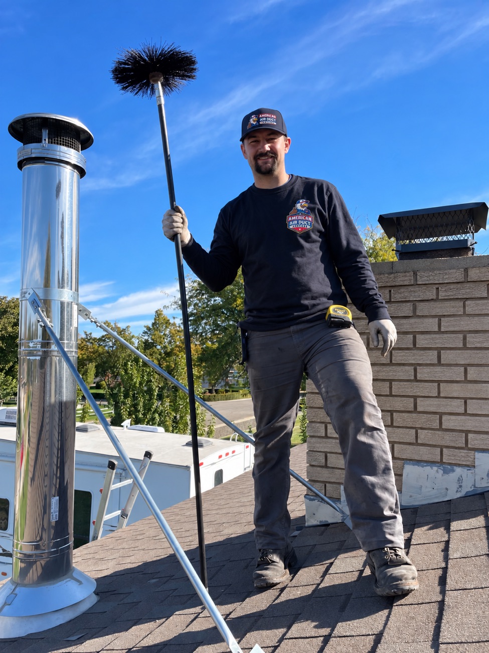 Chimney sweep service in Houston by American Air Duct Services